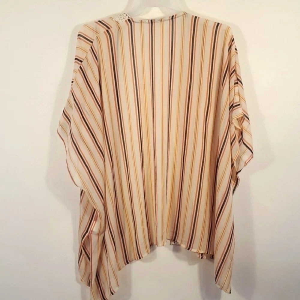 Jolt kimono Stripes Swim cover-up Size XL